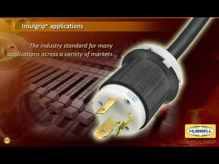 Straight Blade Devices, Receptacles, RTP, Industrial Grade, 2-Pole 3-Wire Grounding, 50A 125V, 5-50R, Black, Single Pack.