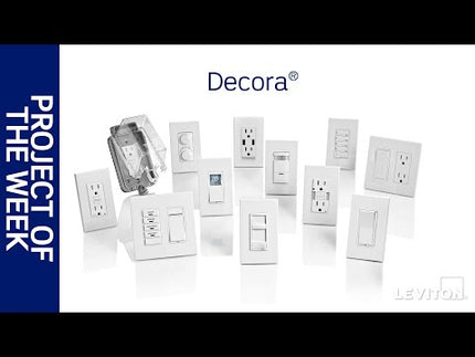 4-Gang Decora Plus Screwless Wallplate Polycarbonate, Black