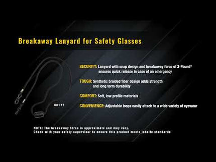 Breakaway Lanyard for Safety Glasses