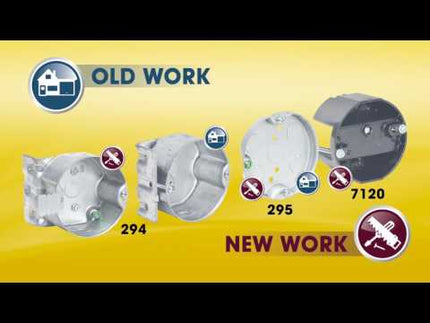 THE SADDLE-BOX® ceiling box 4 in. Round Ceiling Fan and Fixture Box