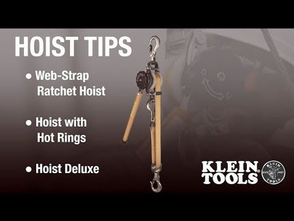 Web-Strap Ratchet Hoist with Hot Rings